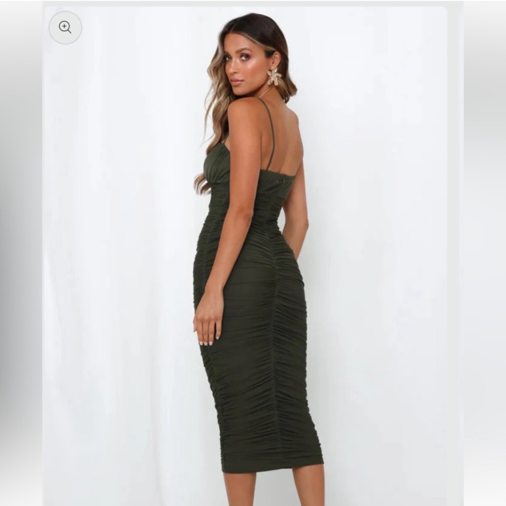 Hello Molly | Ruched Asymmetrical Gown - Picture 2 of 6